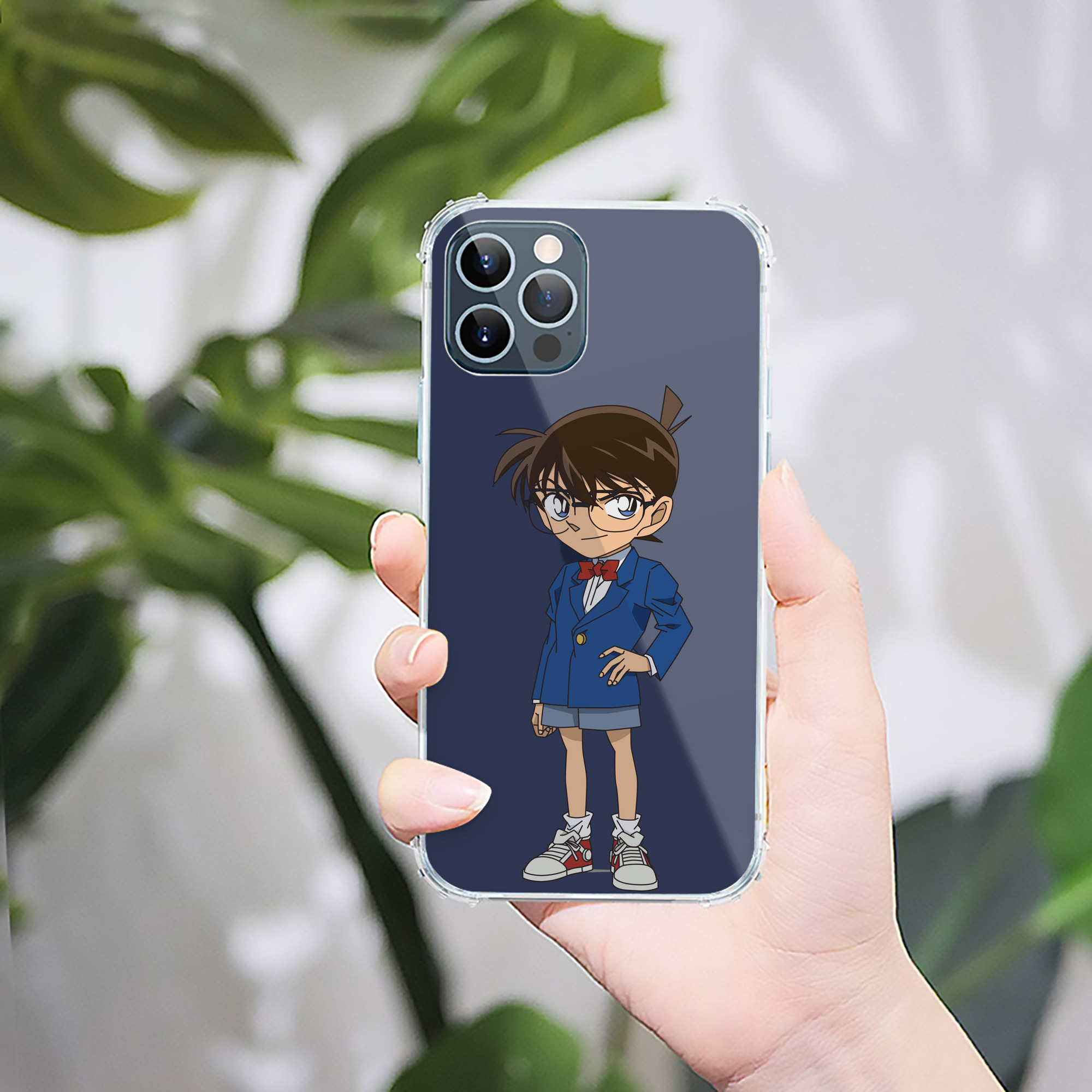 （画像用） 名探偵コナン 江戸川 コナン Detective Conan Conan Edogawa 【iPhone 12シリーズ対応】透明スマホケース（クリアソフトケース）